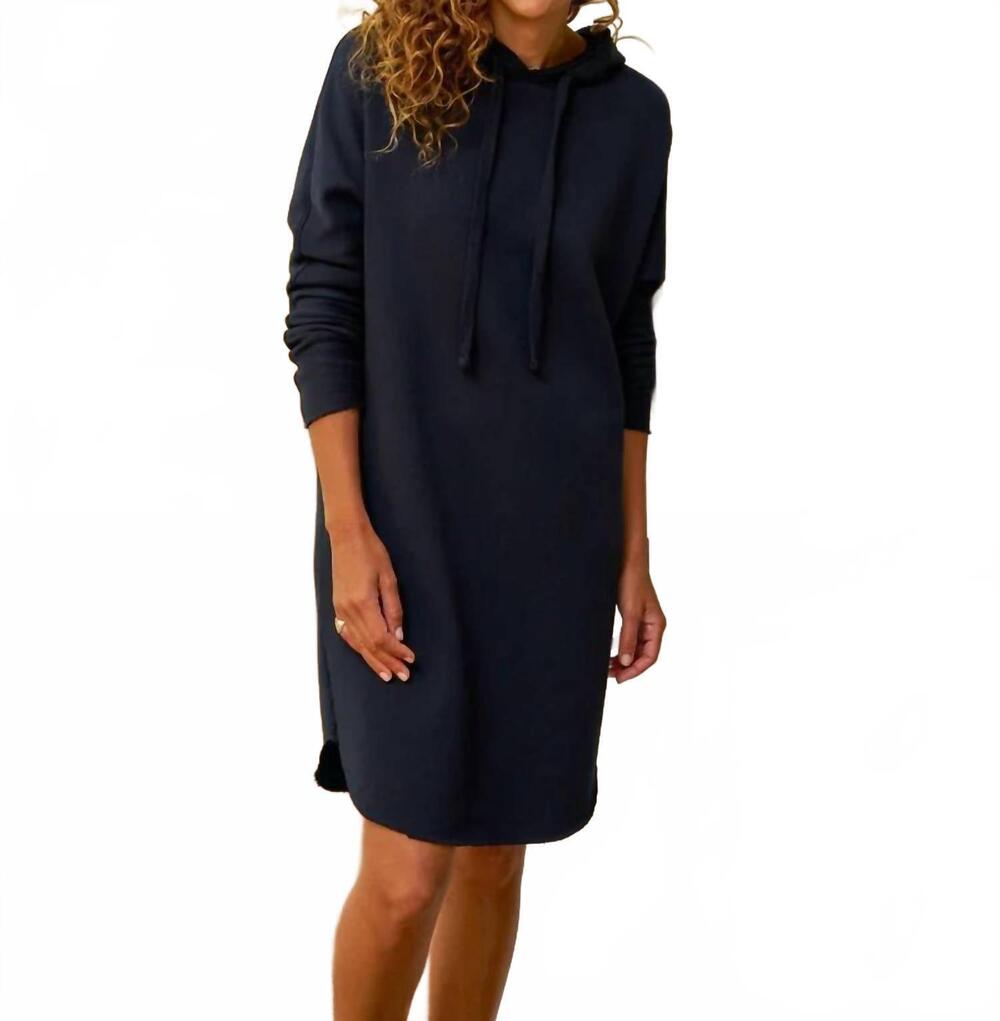 NEW FRANK & EILEEN mini james hooded cape dress in british royal navy
